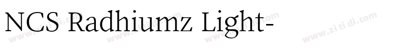 NCS Radhiumz Light字体转换